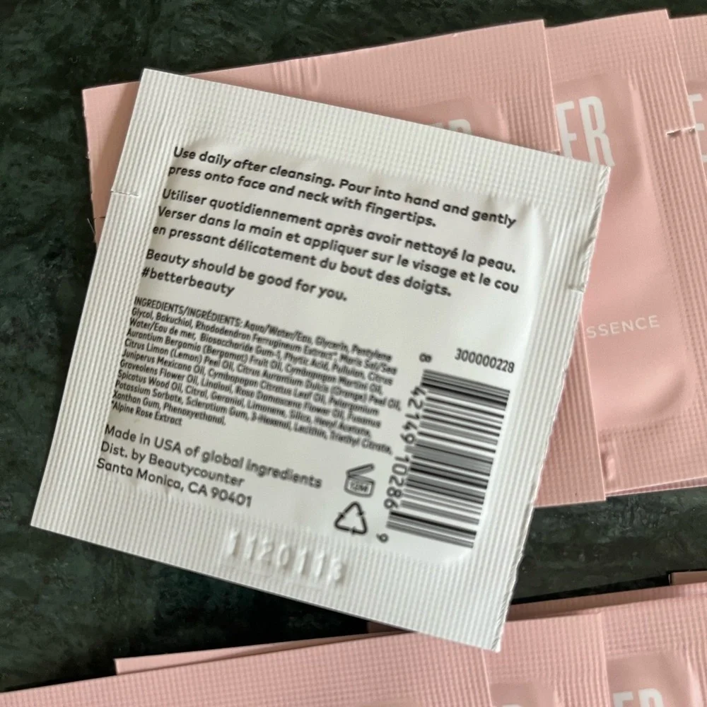 Beautycounter Countertime Mineral Boost Hydrating Essence sample packs